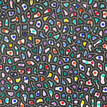 Painting titled "Bal de skema 9" by Rio Gilmer Goncalves, Original Artwork, Acrylic