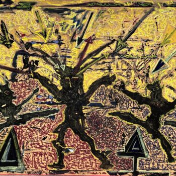 Painting titled "Wood no title" by Lovek , Original Artwork, Acrylic