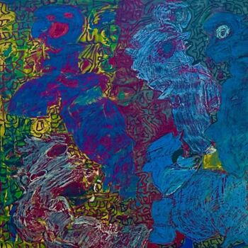 Painting titled "Paper no title" by Lovek , Original Artwork, Acrylic