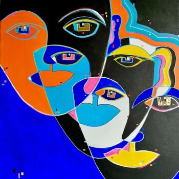 Peinture intitulée "Trilogie" par Anita Bauer, Œuvre d'art originale, Acrylique