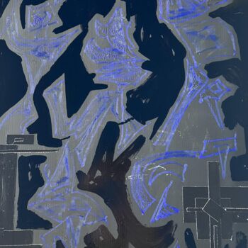 Painting titled "Cardboard No title" by Lovek , Original Artwork, Acrylic