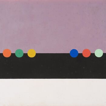 Painting titled "Trois plus trois da…" by Emanuel  Proweller, Original Artwork, Cardboard