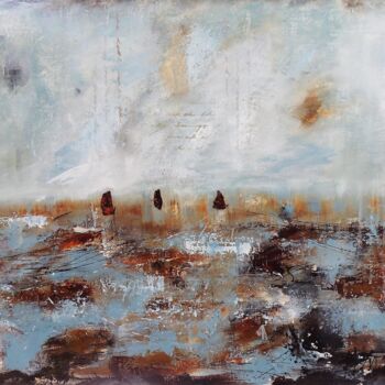 Painting titled "MER AGITEE" by Eleni Pappa Tsantilis, Original Artwork, Acrylic