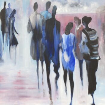 Painting titled "RUMEURS" by Marylise Jozan, Original Artwork, Acrylic