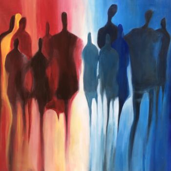 Peinture intitulée "EVASION " par Marylise Jozan, Œuvre d'art originale, Acrylique