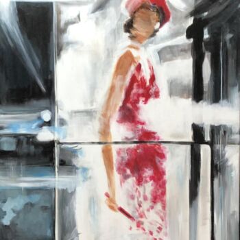 Peinture intitulée "LE BERET ROUGE " par Marylise Jozan, Œuvre d'art originale, Acrylique