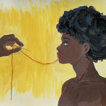 Painting titled "In Somaliland, sex…" by Elise De Botton, Original Artwork, Gouache