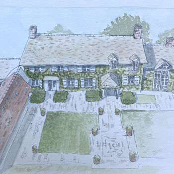 Drawing titled "Watercolor" by Elise De Botton, Original Artwork