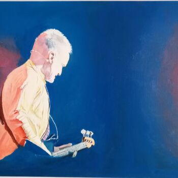 Painting titled "Sting in concert Ch…" by Paul Sullivan, Original Artwork, Acrylic Mounted on Wood Stretcher frame