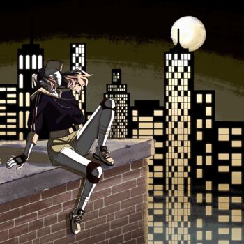 Digital Arts titled "Rooftop of the city" by Elise De Botton, Original Artwork