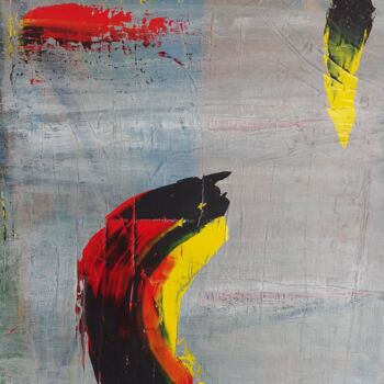 Peinture intitulée "Danse des couleurs" par Orlane Grelet, Œuvre d'art originale, Acrylique Monté sur Châssis en bois