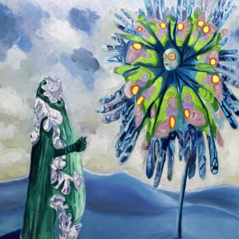 Painting titled "Mon espoir secret " by Alice Goudon, Original Artwork, Oil