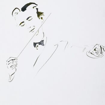 Drawing titled "The Conductor II" by Franck Sadock, Original Artwork, Ink