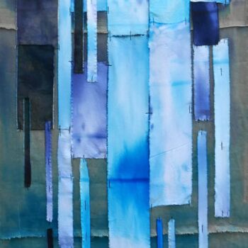 Drawing titled "BLEU NUMERO 1" by Swid, Original Artwork, Ink