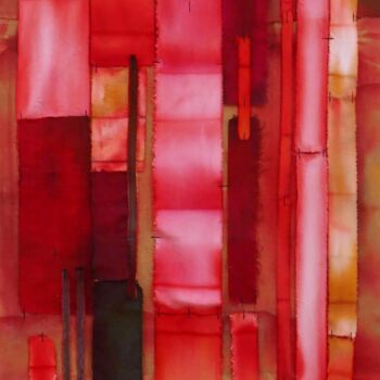Drawing titled "ROUGE NUMERO 1" by Swid, Original Artwork, Ink
