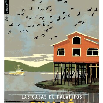 Drawing titled "Chiloe" by Olivier Balez, Original Artwork, Fabric