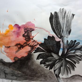 Dessin intitulée "Série "Entre Chien…" par Delphine Epron, Œuvre d'art originale, Fibre Textile