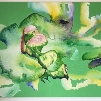 Painting titled "Fusion" by Muriel Malchus, Original Artwork, Acrylic