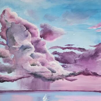 Peinture intitulée "Voyage de l'âme" par Troude Alexis, Œuvre d'art originale, Huile