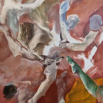 Painting titled "Danse" by Alin Bozibiciu, Original Artwork, Oil