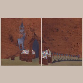 Painting titled "Serres " by Lucie Postel, Original Artwork, Oil
