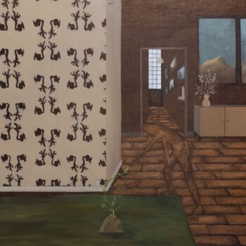Painting titled "Sans titre" by Lucie Postel, Original Artwork, Wood