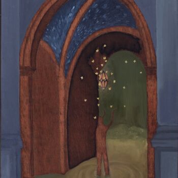 Painting titled "Sans titre 01" by Lucie Postel, Original Artwork, Oil