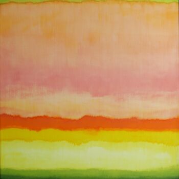 Painting titled "VIBRATIONS AGRUMES" by Luc Hautbout, Original Artwork, Acrylic