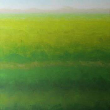 Painting titled "VIBRATIONS FORET" by Luc Hautbout, Original Artwork, Acrylic