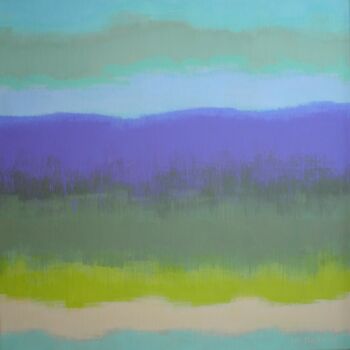 Painting titled "VIBRATIONS LAVANDE" by Luc Hautbout, Original Artwork, Acrylic