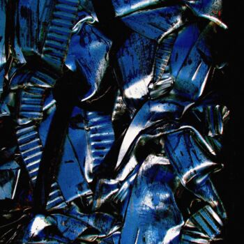Photography titled "BLUE ALIEN" by Francis Grosjean, Original Artwork, Aluminium