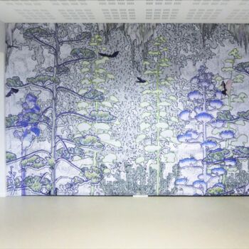 Digital Arts titled "Bats and agaves’s s…" by Coline Ramonet-Bonis, Original Artwork, Textile fiber