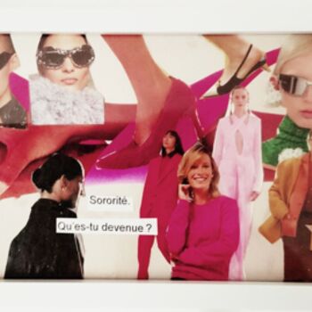 Collages titled "PINK" by Lielie Sellier, Original Artwork, Collages