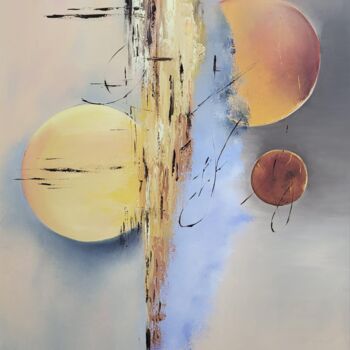 Peinture intitulée "Cosmos en création" par Ghitab, Œuvre d'art originale, Huile