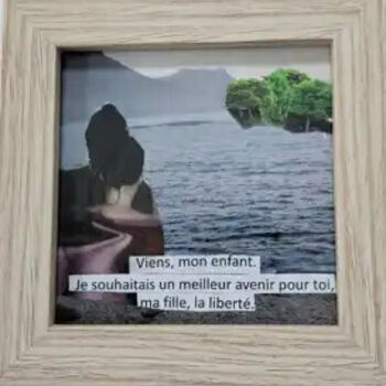 Collages titled "AILES BRISEES" by Lielie Sellier, Original Artwork, Collages
