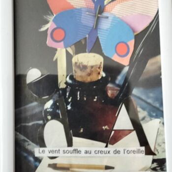 Collages titled "ATELIER d'écriture" by Lielie Sellier, Original Artwork, Collages