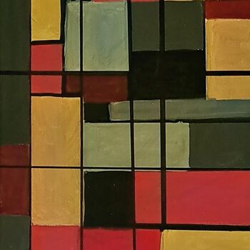 Peinture intitulée "Géométrie " par Jean Marc Bramy, Œuvre d'art originale, Acrylique