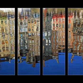 Photography titled "Polyptyque Reflets…" by Daniel Gautier, Original Artwork, Aluminium