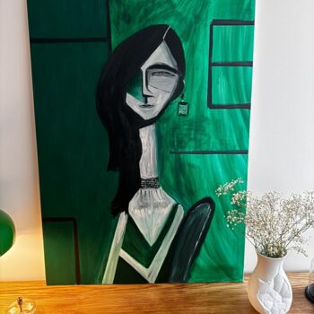 Painting titled "Emily" by Stef75011, Original Artwork, Acrylic