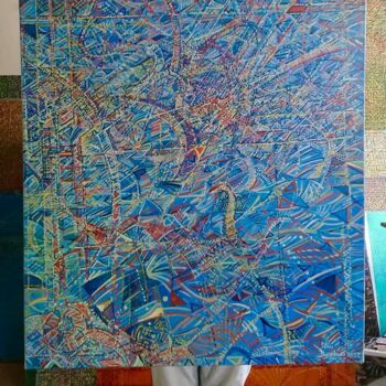 Painting titled "NAUTILUSjpg" by Denis Brasilier (dit Denis BRASIL), Original Artwork, Fabric