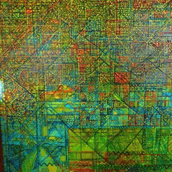 Peinture intitulée "BRASIL INCAS  HST 2…" par Dit Denis Brasil, Œuvre d'art originale, Tissu