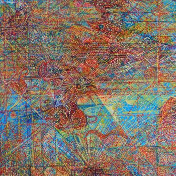 Painting titled "MEDUSIS PEROCAE 201…" by Dit Denis Brasil, Original Artwork, Fabric