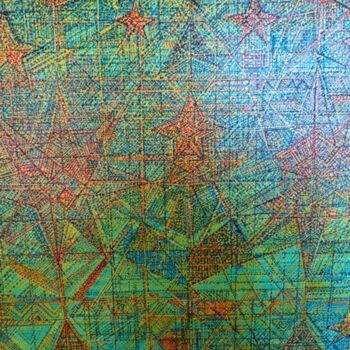 Peinture intitulée "NYC CHAMPS ELYSEES…" par Dit Denis Brasil, Œuvre d'art originale, Tissu