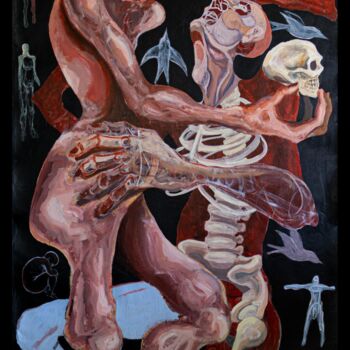 Painting titled ""KISS ME BEFORE THE…" by Vicente Occhionero, Original Artwork, Acrylic