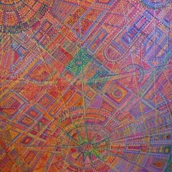 Painting titled "BRASIL KALEÏDOSCOP…" by Dit Denis Brasil, Original Artwork, Fabric