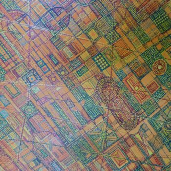 Painting titled "BRASIL VERSAILLES N…" by Dit Denis Brasil, Original Artwork, Fabric