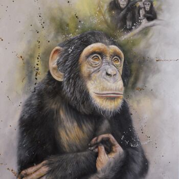 Painting titled "HAWA" by Carine Lauber, Original Artwork, Oil