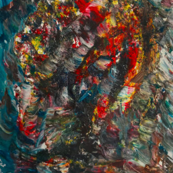 Peinture intitulée "PORTRAIT LUNAIRE" par Zahia, Œuvre d'art originale, Acrylique