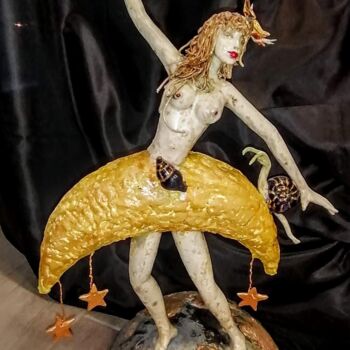 Sculpture titled "rallumeuse d'étoile…" by Yo'El, Original Artwork, Sand