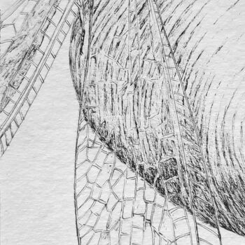 Drawing titled "Le Poids des Yeux #…" by Florian Sông Nguyễn, Original Artwork, Ink